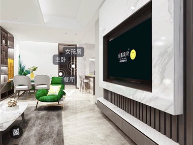 現代客廳電視背景墻效果圖